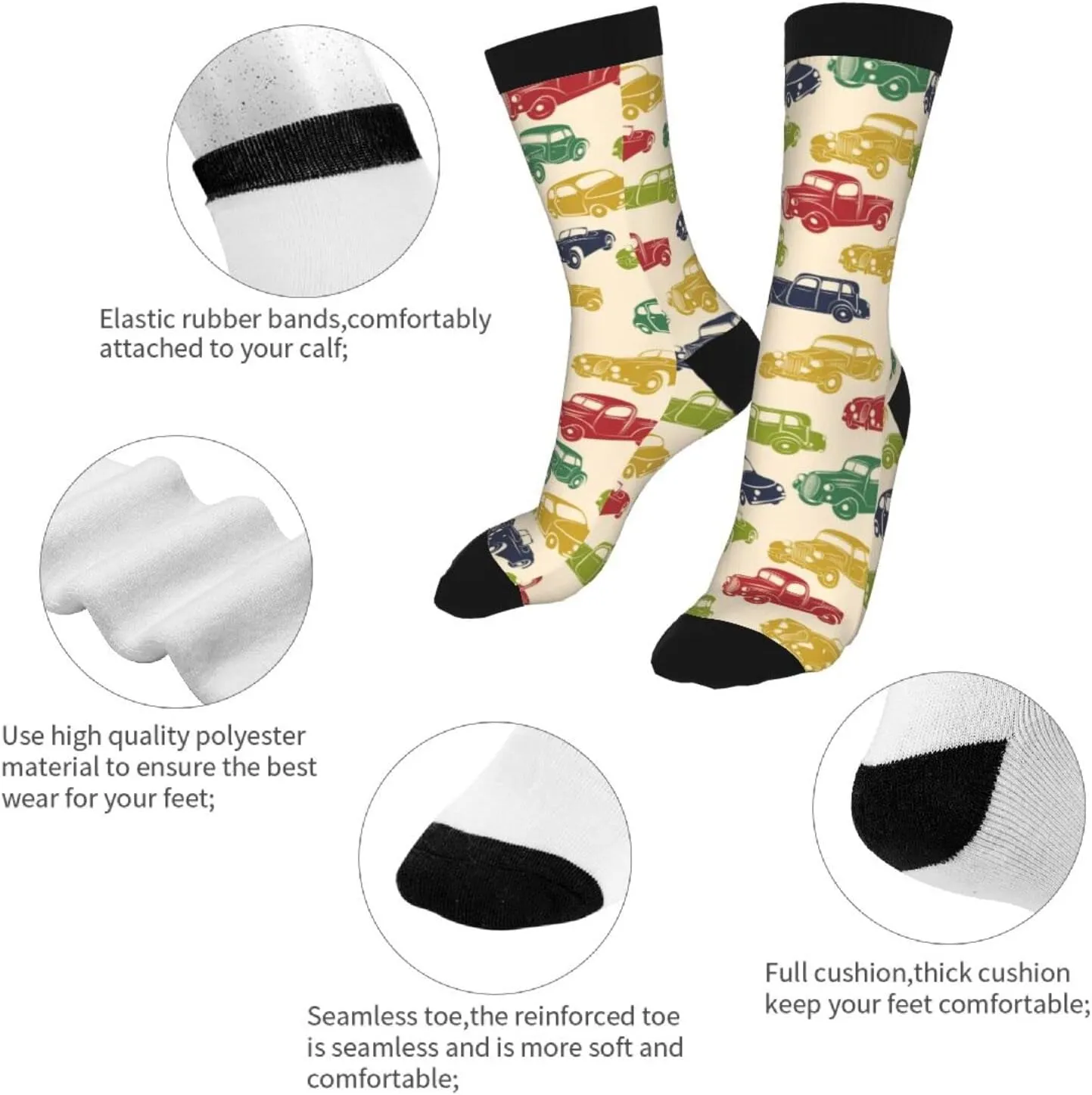 Sigouyinei Casual Funny Funky Novelty Socks For Men Women