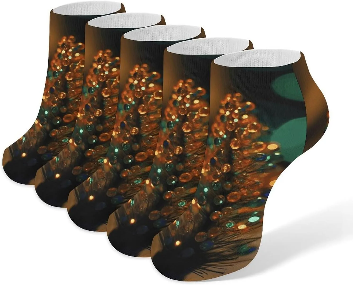 Small Tree Ankle Socks Soft Breathable No Show Socks Comfortable Cotton Low Cut Casual Socks for Women Men 5 Pairs