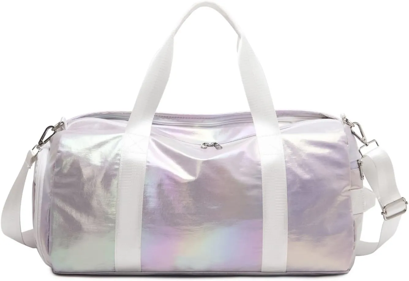 Sports Gym Bag for Women or Men Travel Duffel Bag with Wet Pocket and Shoes Compartment for Training Swim Yoga