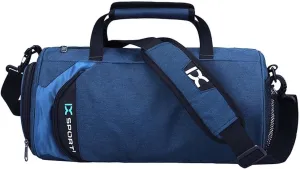 Sports Gym Bag with Wet Pocket & Shoes Compartment,Travel Duffel Bag for Men and Women for Sports/Gyms/Weekend Getaway., Blue