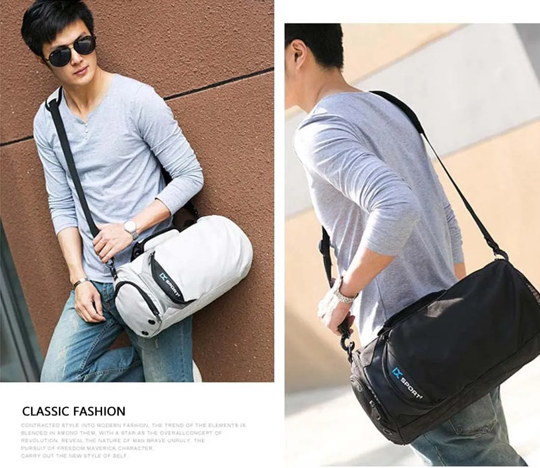 Sports Gym Bag with Wet Pocket & Shoes Compartment,Travel Duffel Bag for Men and Women for Sports/Gyms/Weekend Getaway.