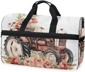 Steam Engine Travel Duffel Bag Luggage Sports Gym Bags With Shoes Compartment Large Capacity Lightweight Duffle Bag For Men Women