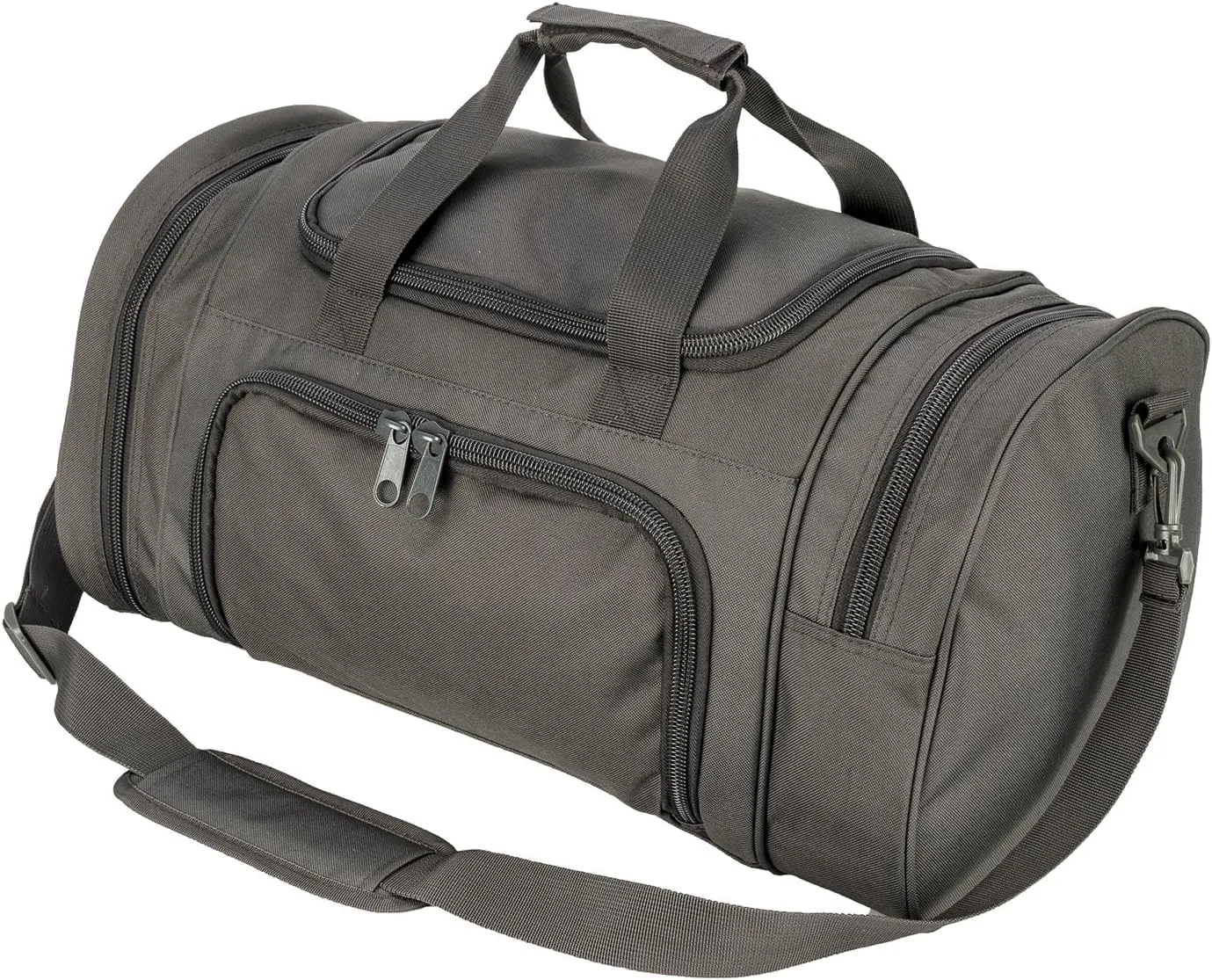 Tactical Travel Duffle Bag with Shoes Compartment Weekender Bags Carry On Overnight Bag For Men and Women Gym Sports Tote Pocket, Gray