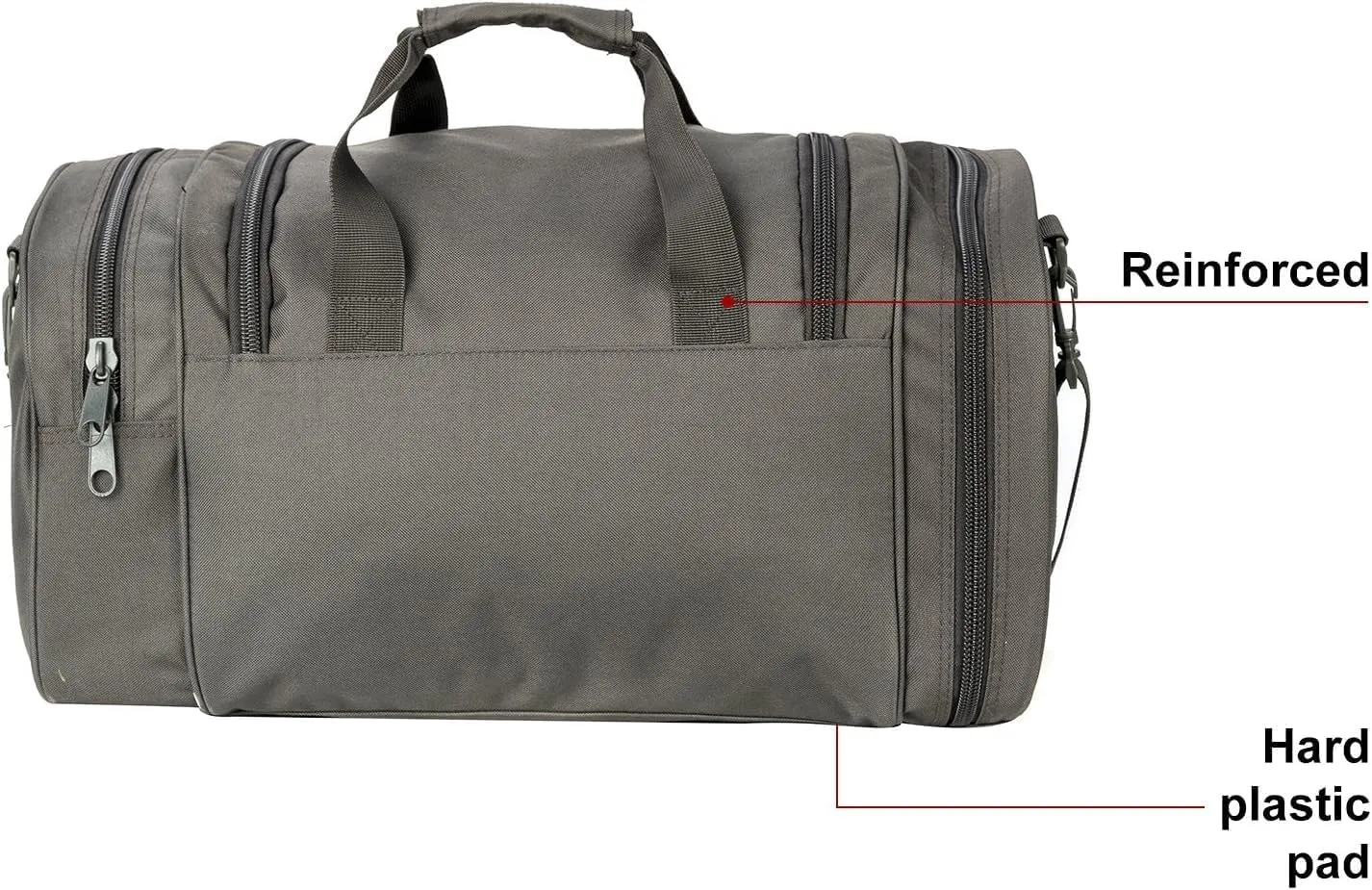 Tactical Travel Duffle Bag with Shoes Compartment Weekender Bags Carry On Overnight Bag For Men and Women Gym Sports Tote Pocket, Gray