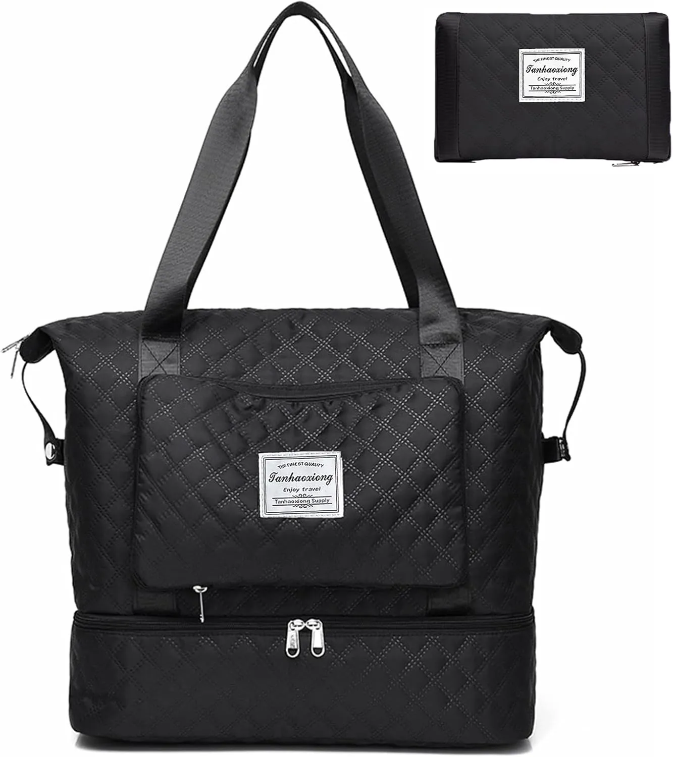 Travel Duffel Bag Foldable Weekender Bags for Women Men Traval Bag with Shoes Compartment Sport Gym Bag Weekender Overnight Bag