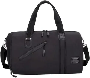 Travel Duffel Bag Waterproof Travel Duffel Bag with Shoes Compartment and Wet Pocket Shoulder Weekender Overnight Bag for Women and Men