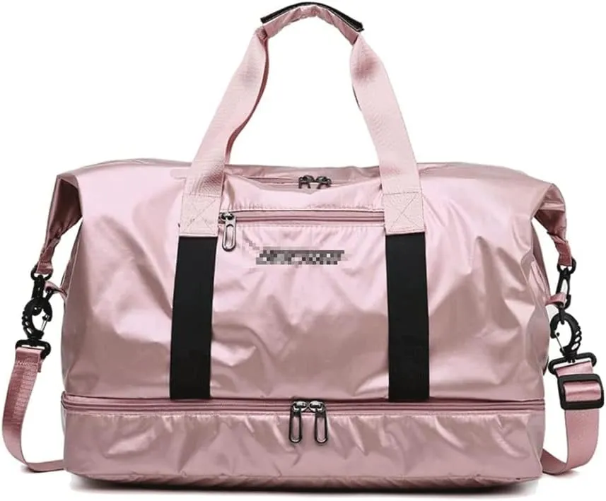 Travel Duffel Bag Waterproof Travel Duffel Bag with Shoes Pocket and Wet Clothes Compartments Shoulder Weekender Bag for Men and Women