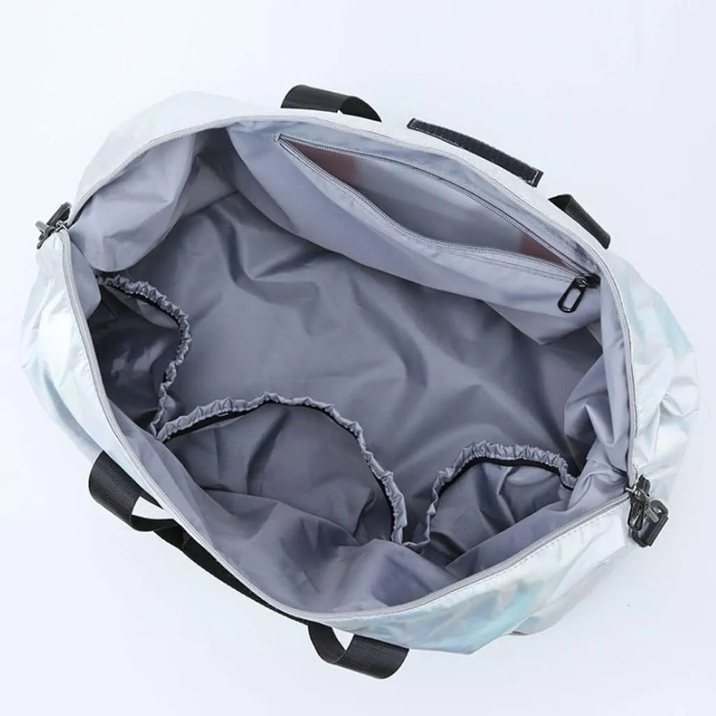 Travel Duffel Bag Waterproof Travel Duffel Bag with Shoes Pocket and Wet Clothes Compartments Shoulder Weekender Bag for Men and Women