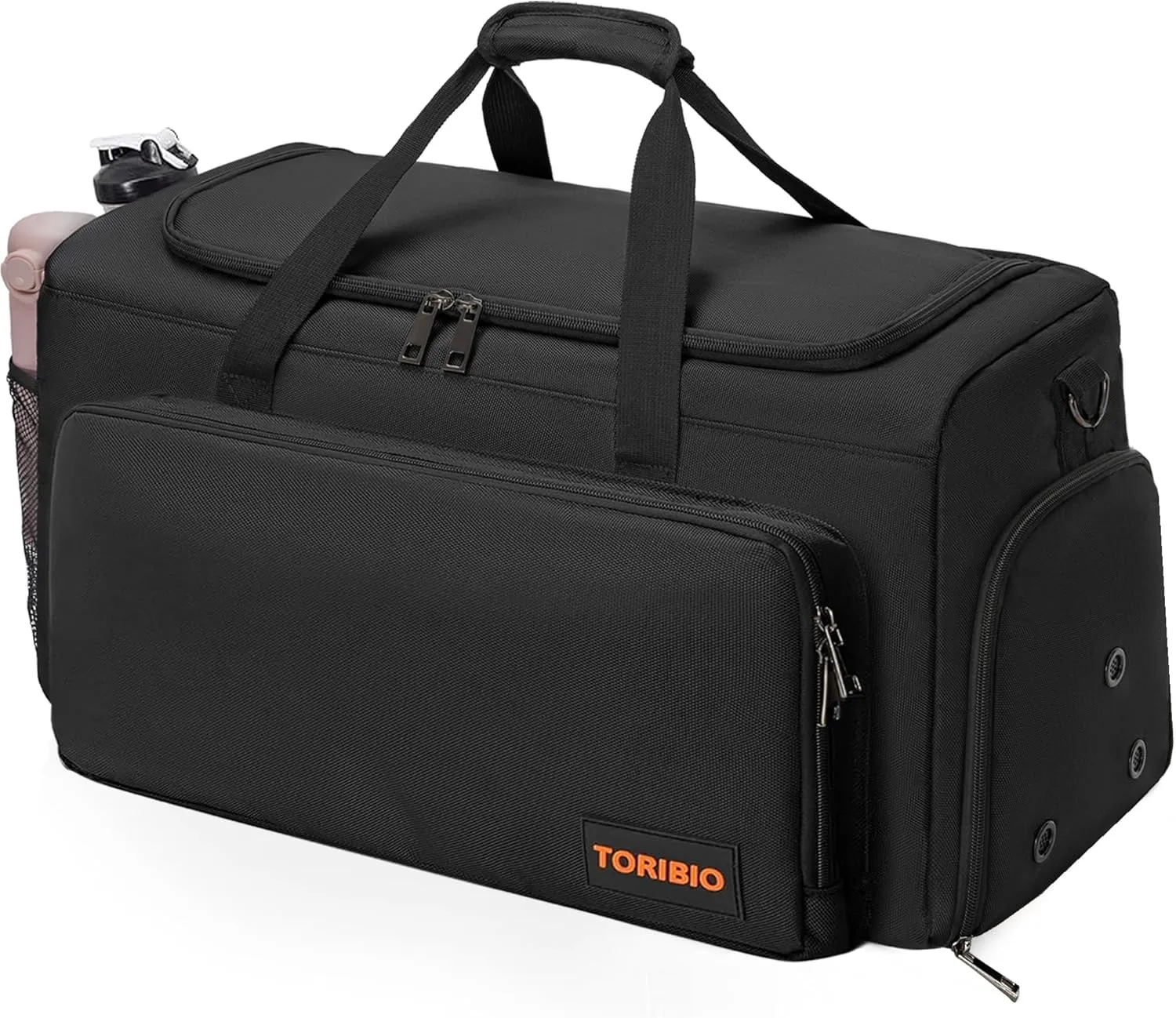 Travel Duffle Bag with Shoe and Wet Compartment, Water Resistant Overnight Bag for Men