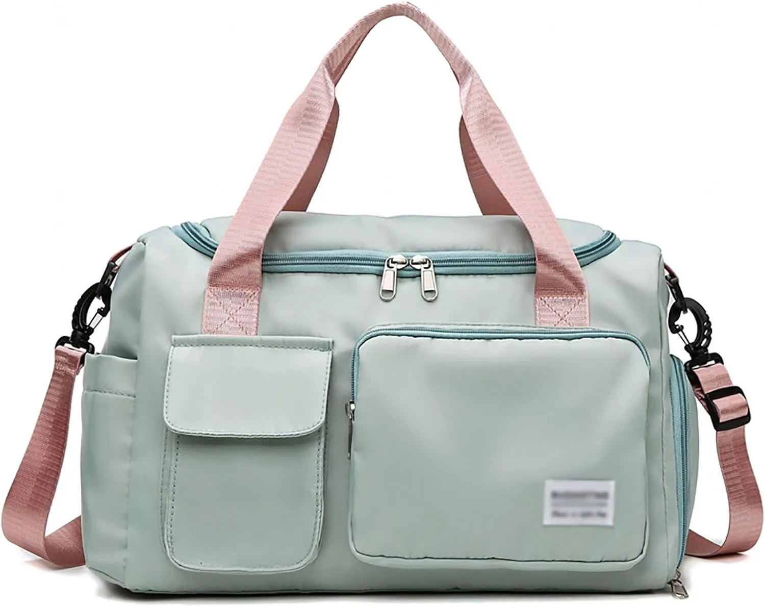 Travel Duffle Bag,Weekender Overnight Shoulder Bag with Shoes Compartment and Wet Pocket,Waterproof Gym Bag Carry on Bag,D
