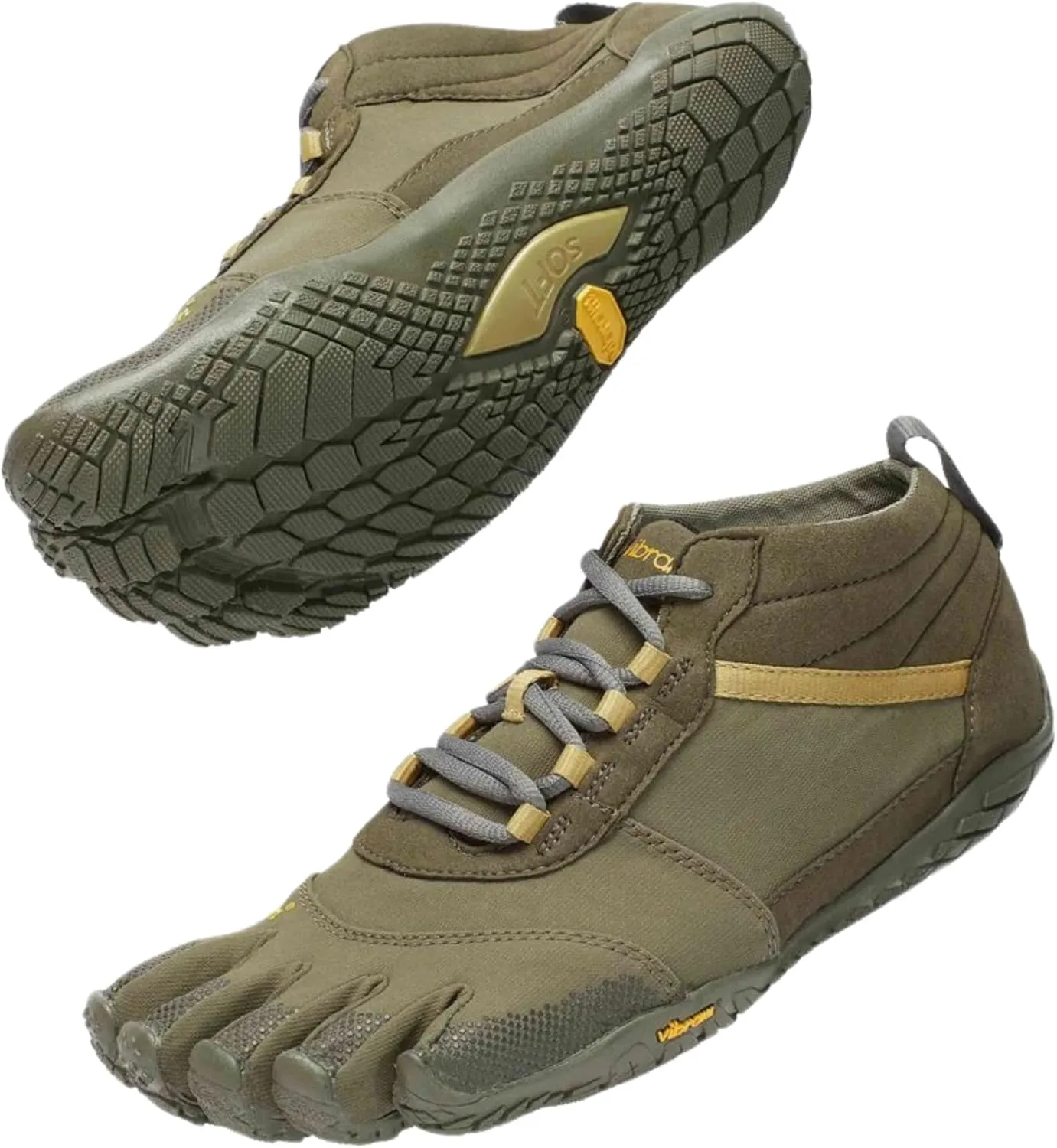 Vibram Mens FiveFingers V-Trek Trail Hiking Shoes  Minimalist Outdoor Footwear with Wool Blend Upper, Megagrip Outsole, Lightweight, Durable for Trekking