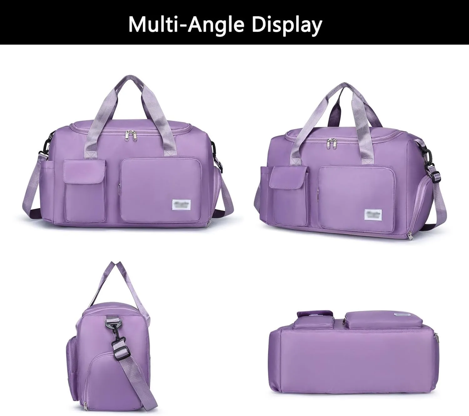 Waterproof Travel Duffel Bags, Gym Bag, Travel Totes, Weekender Overnight Bag with Wet Pocket And Shoes Compartment for Women Men,2