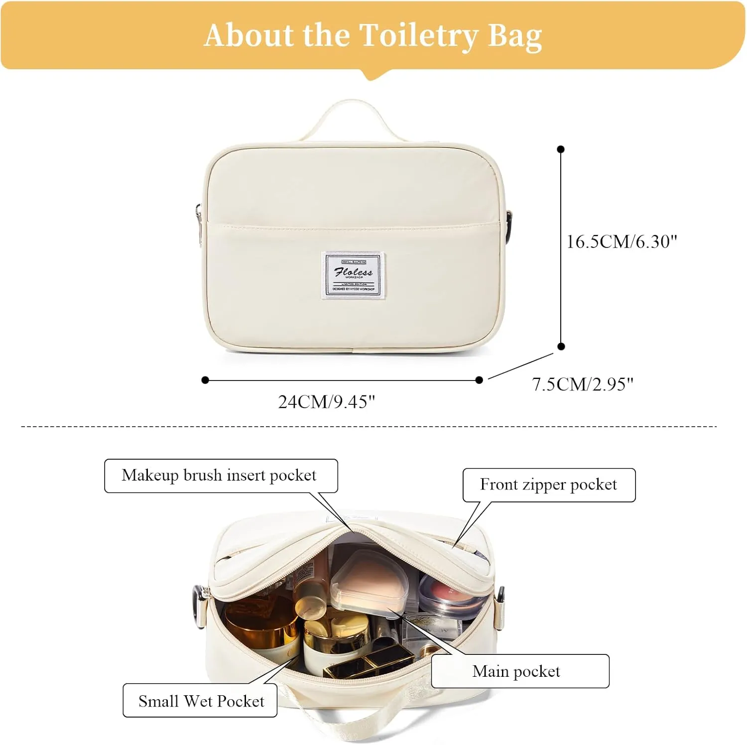 Weekender Bags for Women,Personal Item Travel Bag with Shoes Compartment,Overnight Travel Duffel Bag with Toiletry Bag, Soft-beige, Large