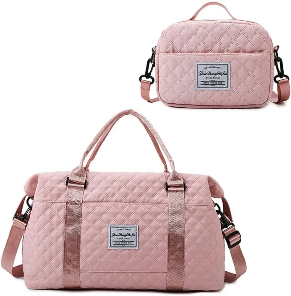 Weekender Bags for Women,Personal Item Travel Bag with Shoes Compartment,Overnight Travel Duffel Bag with Toiletry Bag,Baby Hospital Bag
