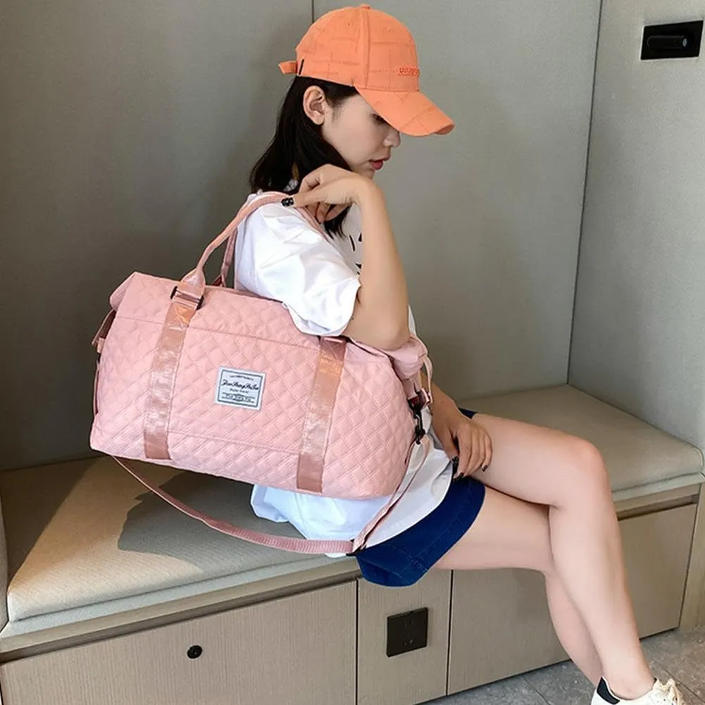 Weekender Bags for Women,Personal Item Travel Bag with Shoes Compartment,Overnight Travel Duffel Bag with Toiletry Bag,Baby Hospital Bag