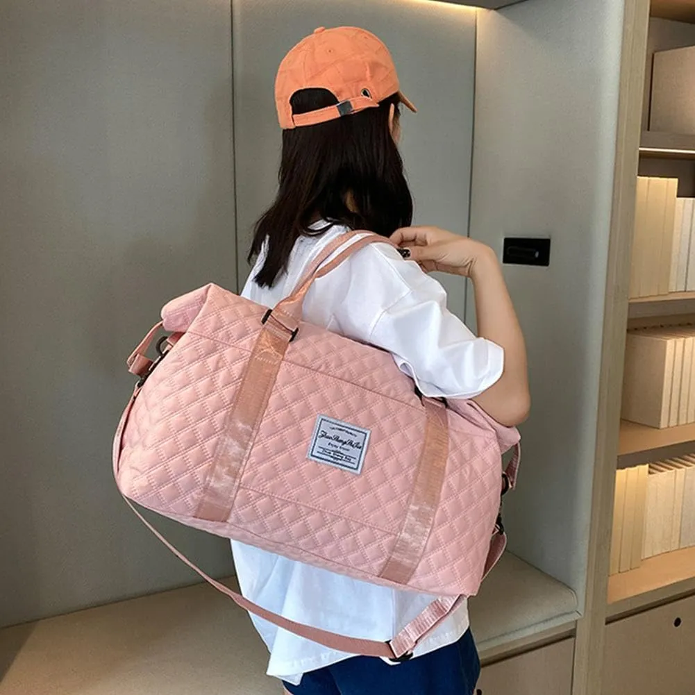 Weekender Bags for Women,Personal Item Travel Bag with Shoes Compartment,Overnight Travel Duffel Bag with Toiletry Bag,Baby Hospital Bag