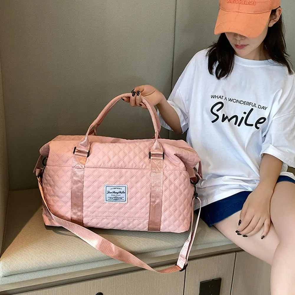 Weekender Bags for Women,Personal Item Travel Bag with Shoes Compartment,Overnight Travel Duffel Bag with Toiletry Bag,Baby Hospital Bag