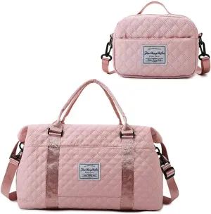 Weekender Bags for Women,Personal Item Travel Bag with Shoes Compartment,Overnight Travel Duffel Bag with Toiletry Bag,Baby Hospital Bag