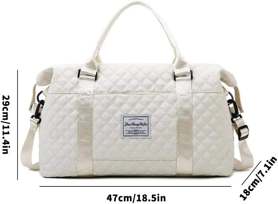 Weekender Bags for Women,Personal Item Travel Bag with Shoes Compartment,Overnight Travel Duffel Bag with Toiletry Bag,Baby Hospital Bag