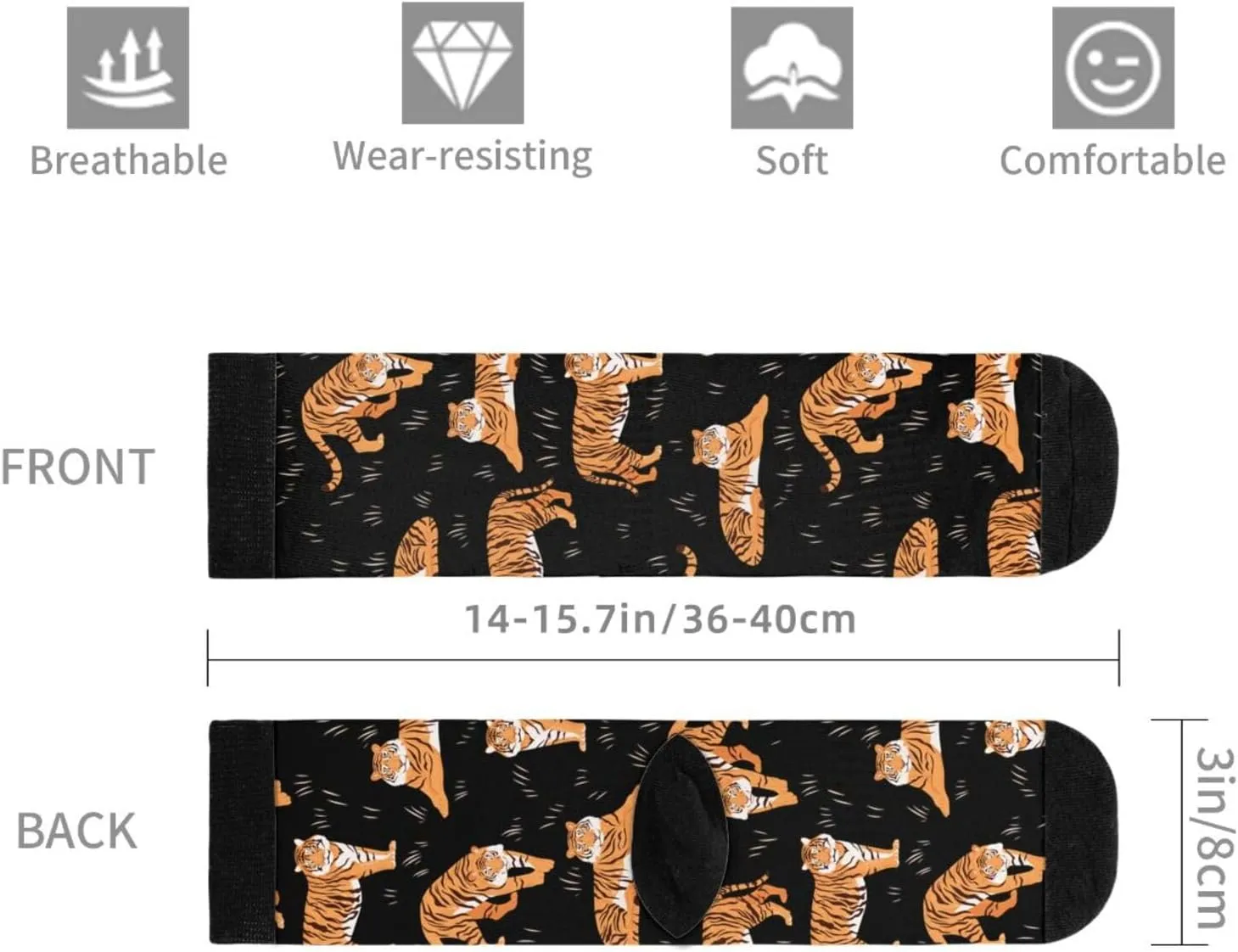 White Black Grey Gooses Casual Unisex Novelty Fun Crew Socks Fashion Comfortable Men And Women Crazy Dress Socks