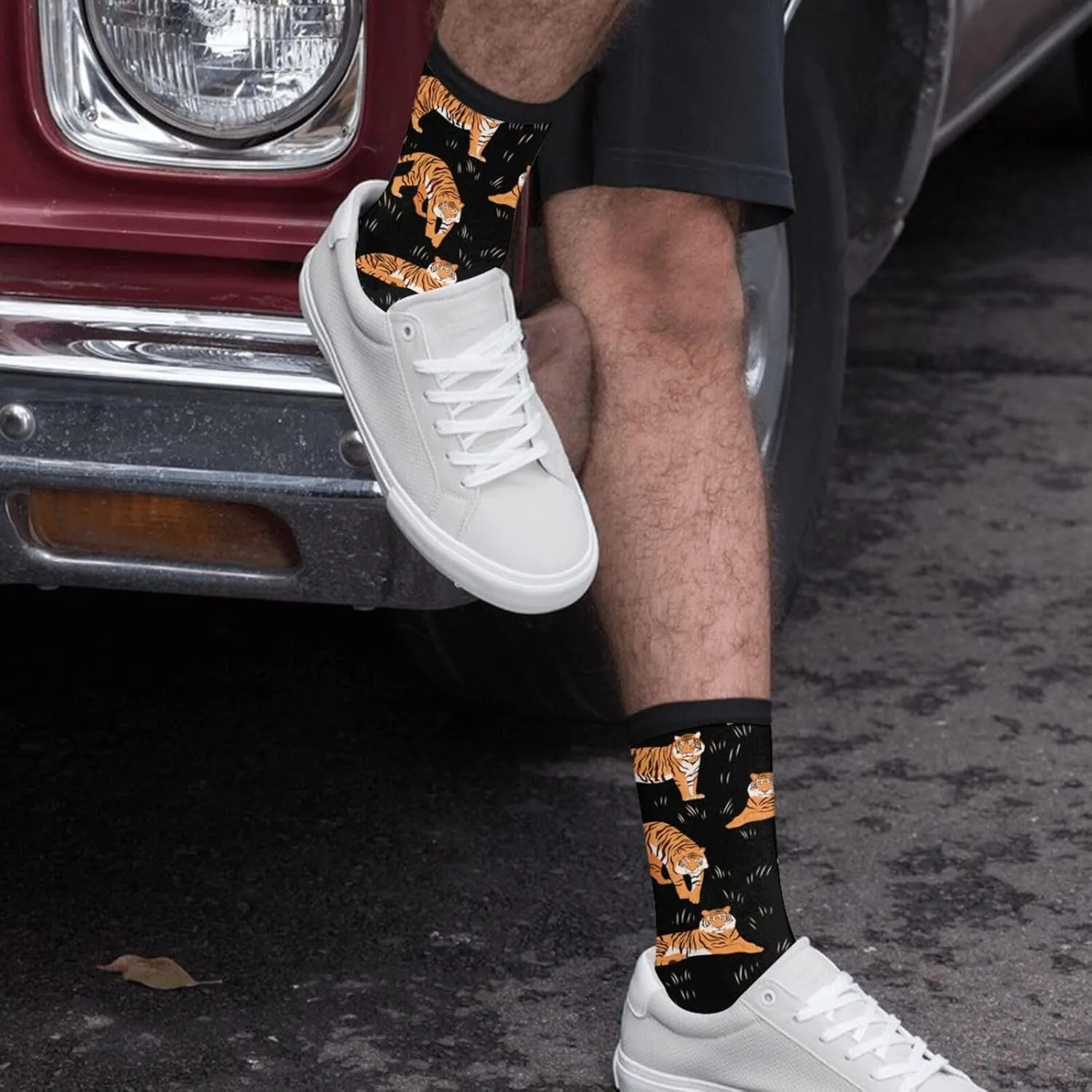 White Black Grey Gooses Casual Unisex Novelty Fun Crew Socks Fashion Comfortable Men And Women Crazy Dress Socks
