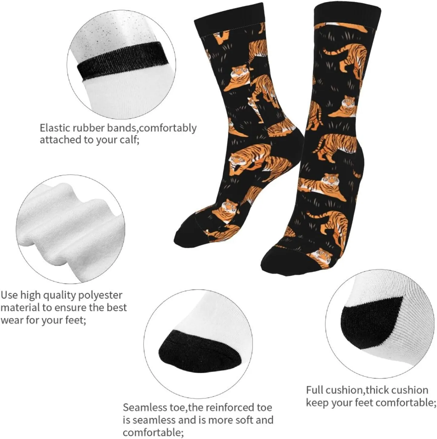 White Black Grey Gooses Casual Unisex Novelty Fun Crew Socks Fashion Comfortable Men And Women Crazy Dress Socks