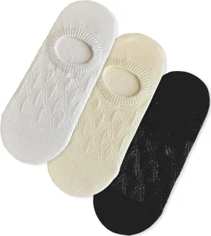 Women's Diamond Mesh No-Show Socks, Low-Cut Invisible Socks for Shoe Size 5-9