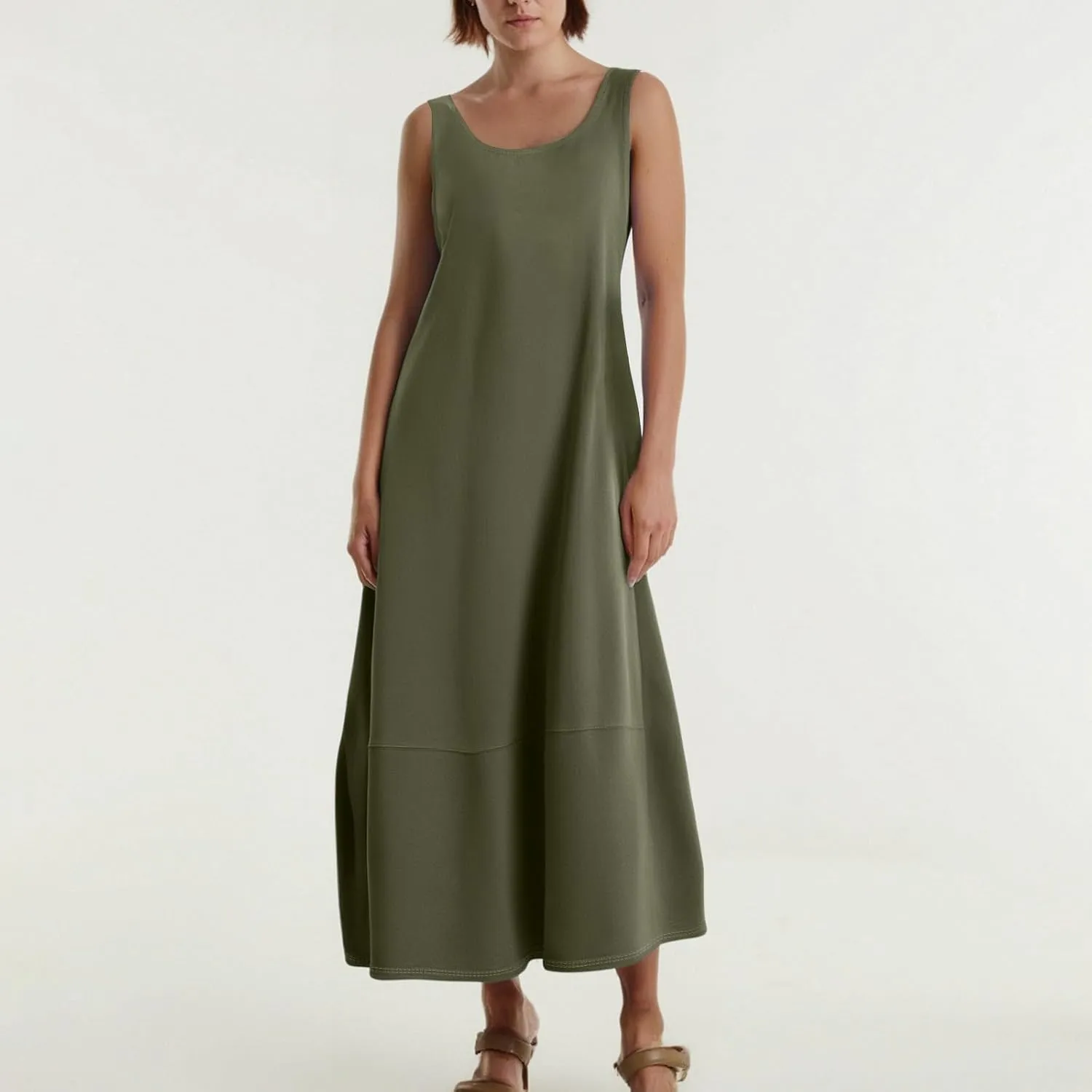 Women's Dresses Casual Loose Sundress Beach Vacation Scoop Neck Tank Dress Sleeveless Flowy 2025 Summer Maxi Dress