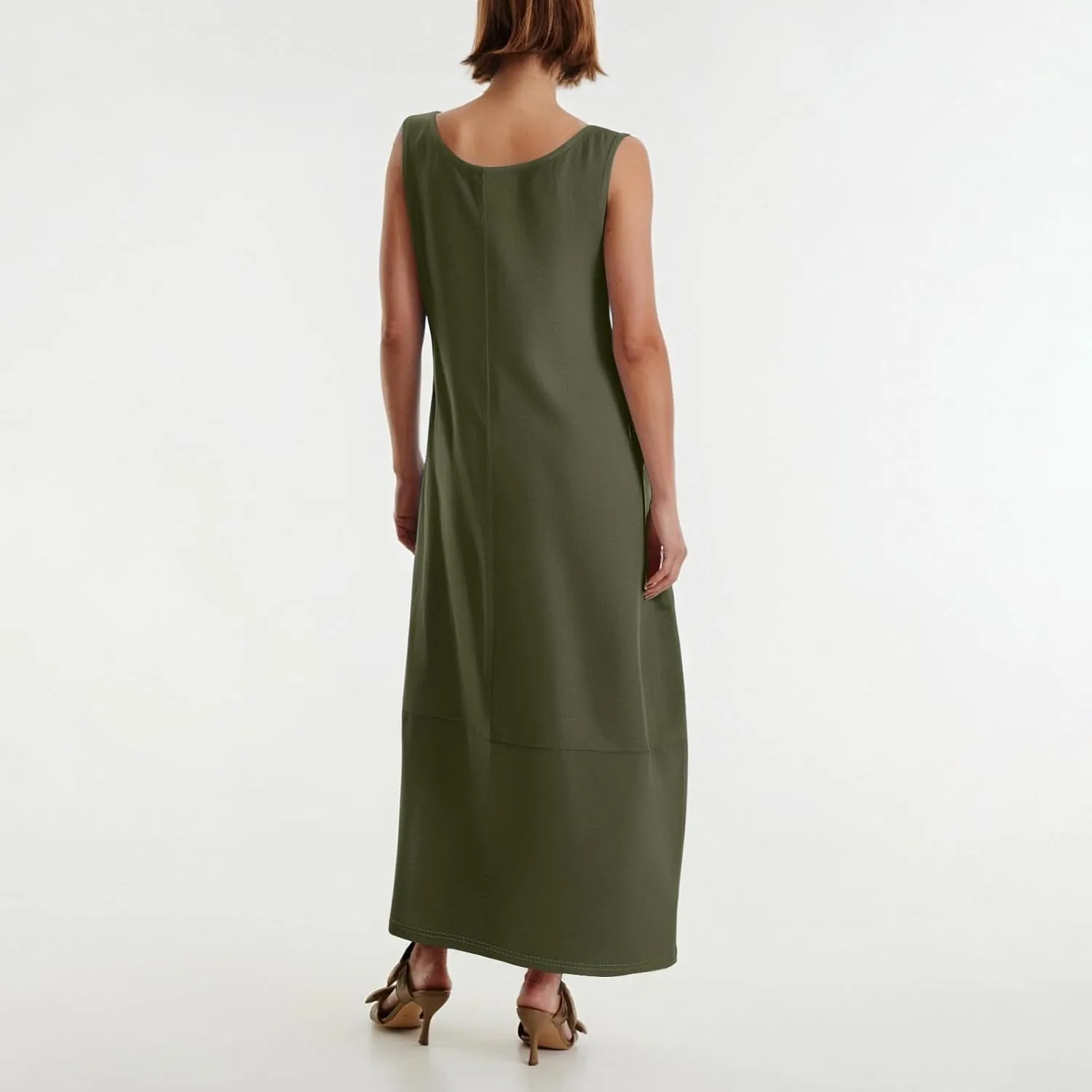 Women's Dresses Casual Loose Sundress Beach Vacation Scoop Neck Tank Dress Sleeveless Flowy 2025 Summer Maxi Dress