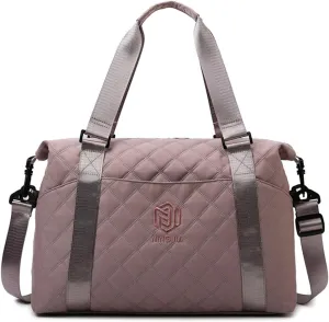 Womens Sports Travel Duffel Bag - Weekender Overnight Bag with Wet Pocket & Shoes Compartment - Ideal for Travel & Workouts (Cameo Brown)(Cameo Brown)