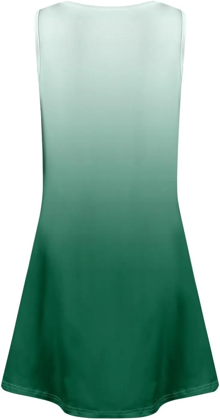 XOWRTE Dresses for Women Casual Summer Boho Beach Dress Loose V Neck Sleeveless Sundresses Swimsuit Tunic Long