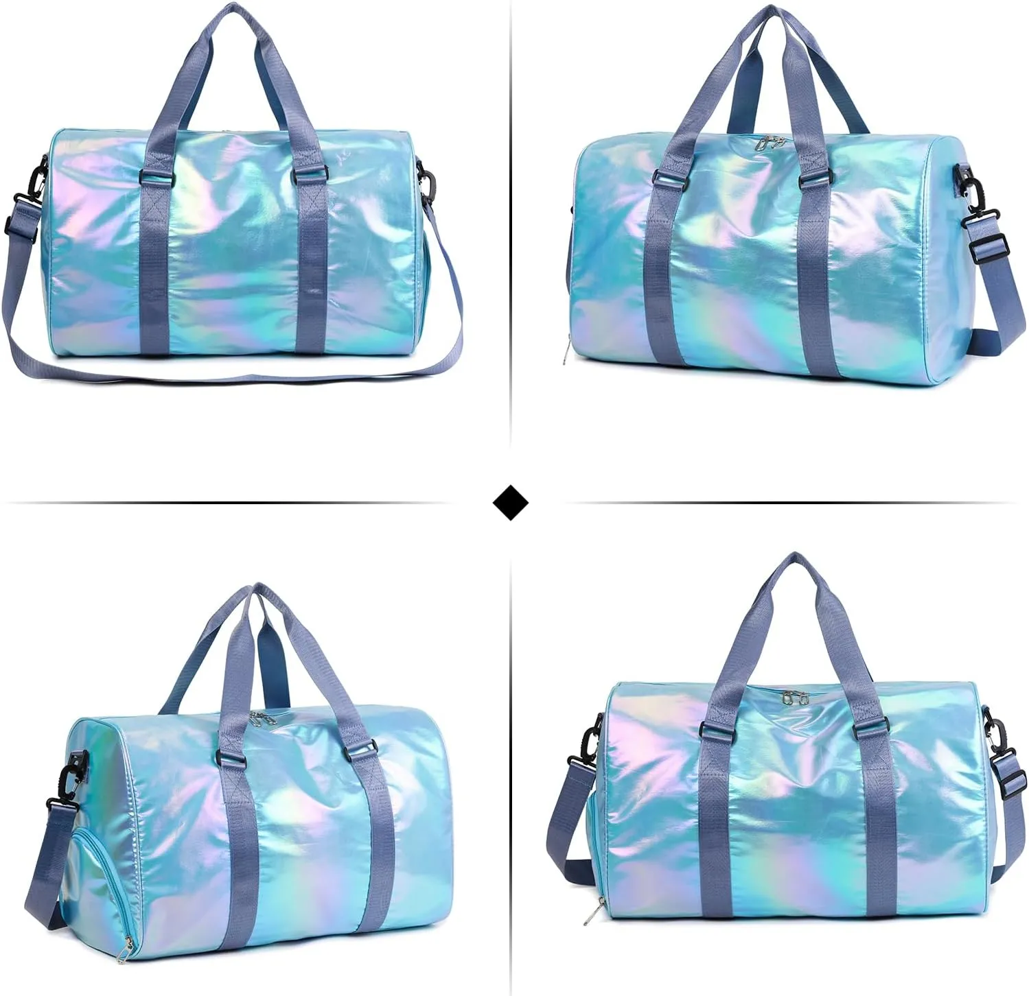 Yaopeing Gym Bag with Shoes Compartment,Sports Duffle Bag for Women,Waterproof Travel Gym Tote Bags for Swimming,Yoga,Fitness, Blue