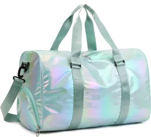 Yaopeing Gym Bag with Shoes Compartment,Sports Duffle Bag for Women,Waterproof Travel Gym Tote Bags for Swimming,Yoga,Fitness, Green