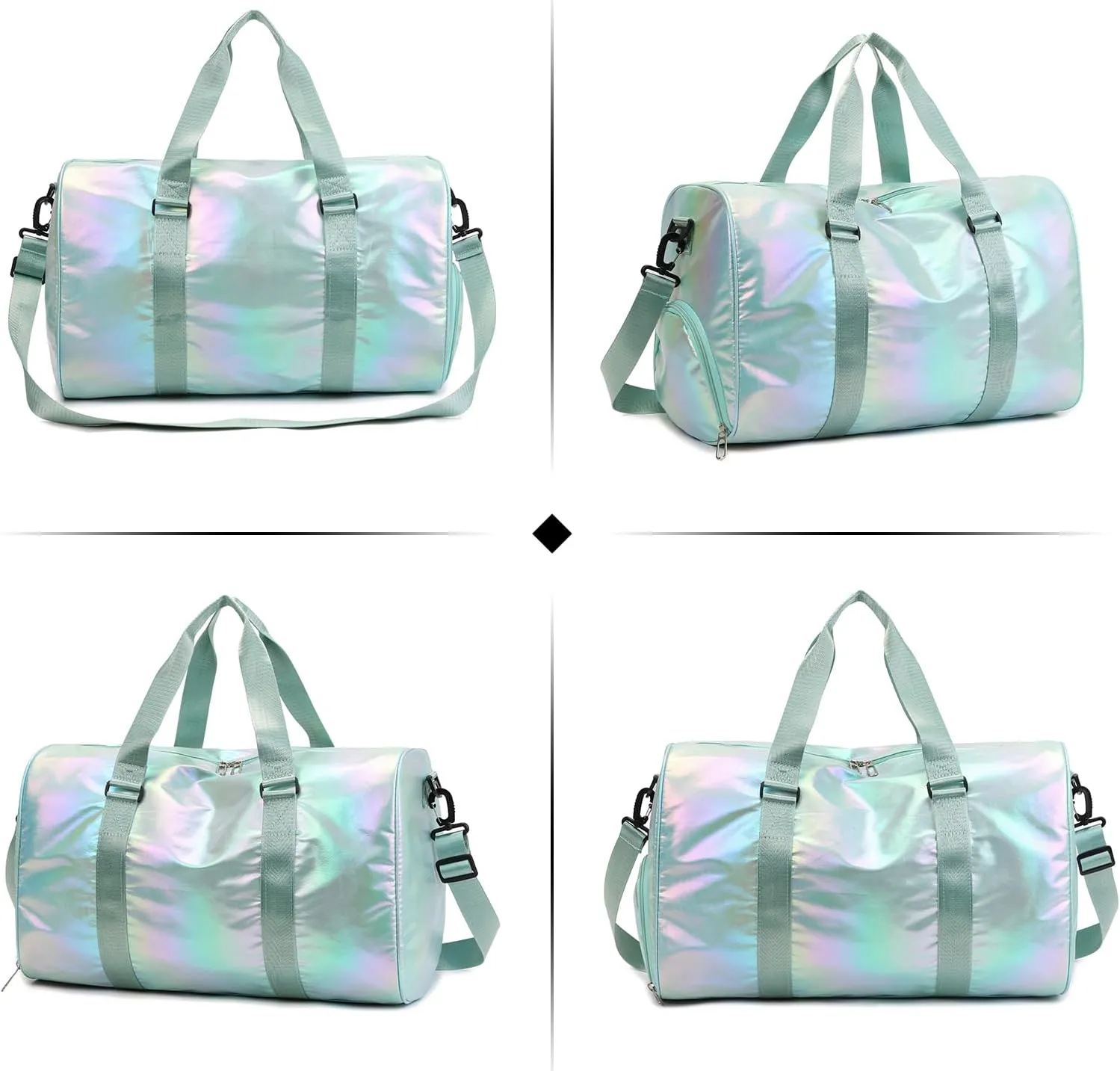 Yaopeing Gym Bag with Shoes Compartment,Sports Duffle Bag for Women,Waterproof Travel Gym Tote Bags for Swimming,Yoga,Fitness, Green