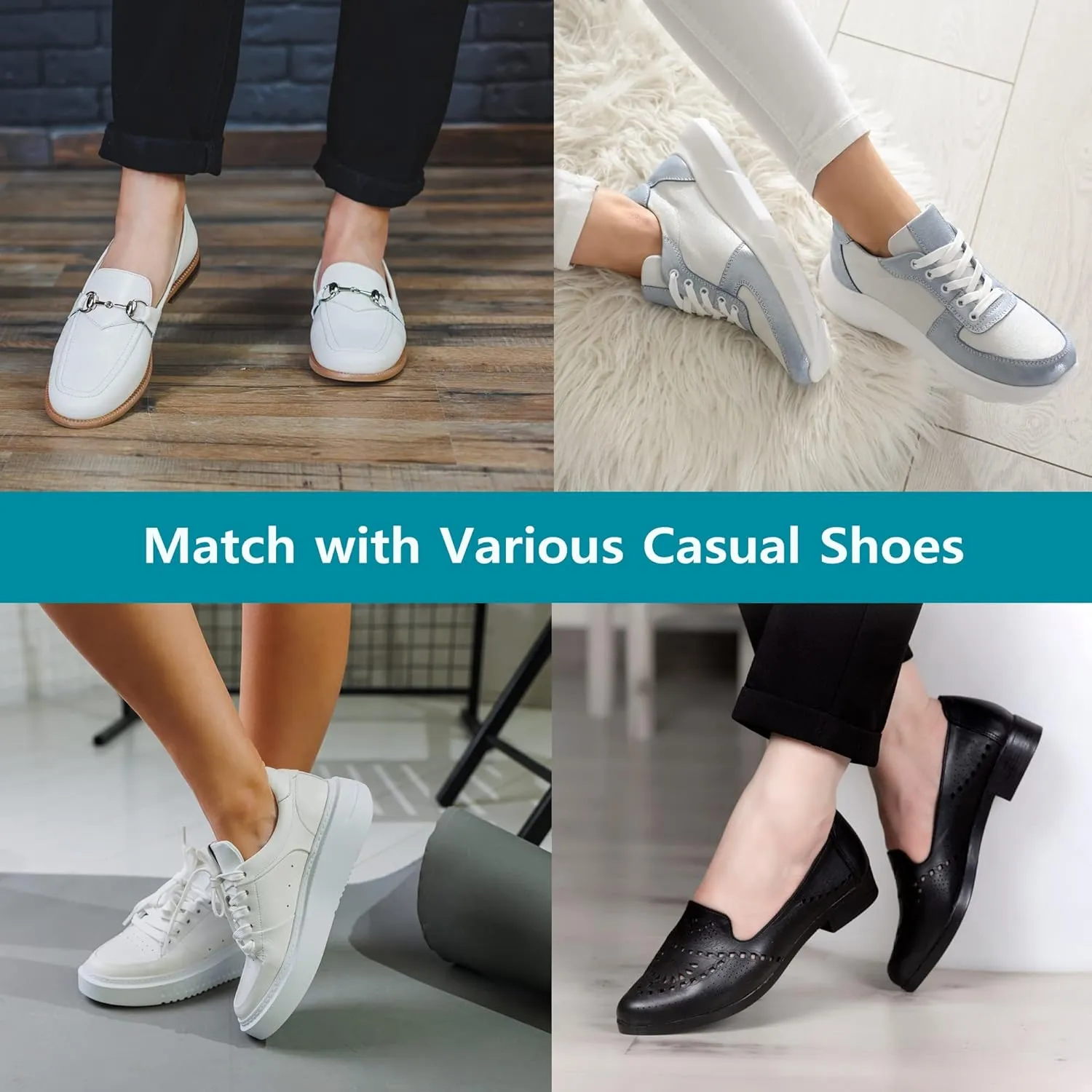 YEJIMONG No Show Socks Womens 8 Pairs Non Slip Thin Cotton Invisible Flat Boat Line Low Cut Socks