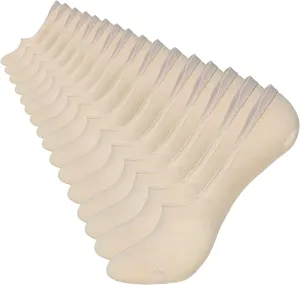 YEJIMONG No Show Socks Womens 8 Pairs Non Slip Thin Cotton Invisible Flat Boat Line Low Cut Socks