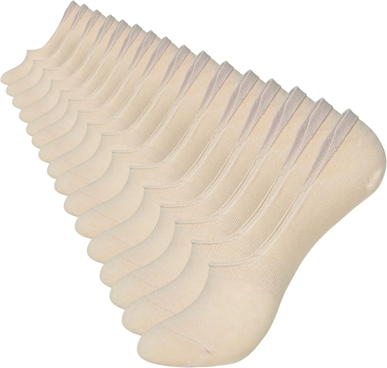 YEJIMONG No Show Socks Womens 8 Pairs Non Slip Thin Cotton Invisible Flat Boat Line Low Cut Socks